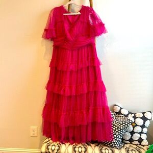 Fuschia tulle party dress
